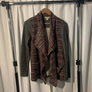 Lucky Brand Comfy Sweater Gray/red/white twill